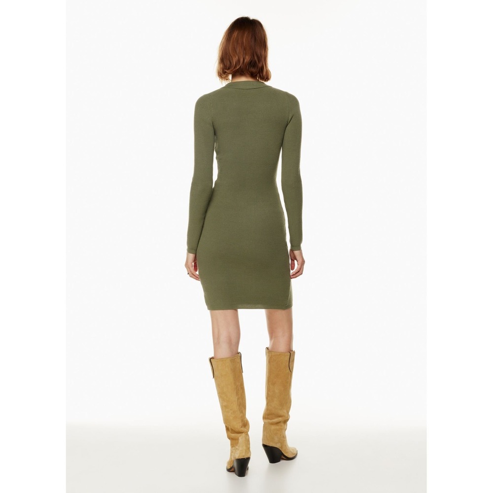 Wilfred Free Sage Frost‎ fitted bodycon Knit Long Sleeve Mini Dress 1X